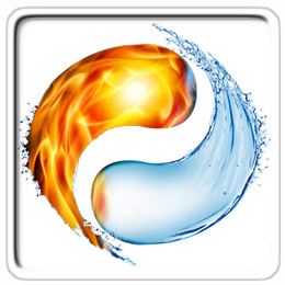 yin- yang-balance YinYang FeuerWasser